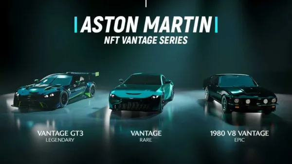 Aston Martin associe 3 véhicules à des NFTs